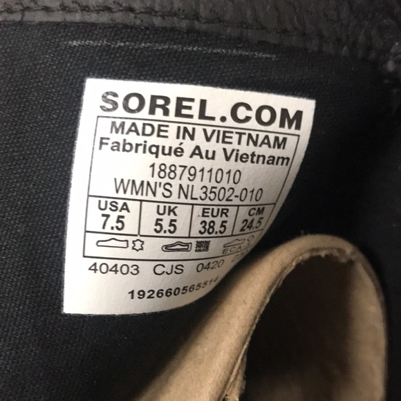 Sorel Women's Black Emelie Zip Waterproof Ankle Bootie, NL3502-010 - Picture 6 of 8